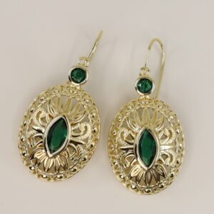 Cercei placati cu aur 14K model EEC096 - 4,5 cm