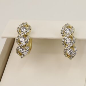 Cercei placati cu aur model CJ562 - dimensiune 1,5 cm