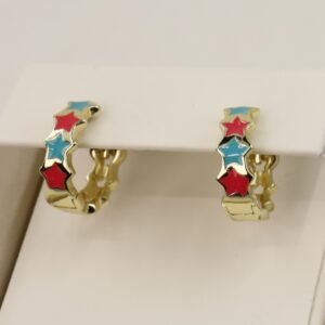 Cercei placati cu aur model CJ573 - dimensiune 1 cm