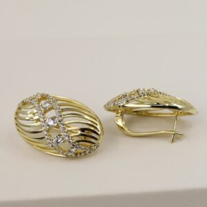 Cercei placati cu aur model CJ692 - dimensiune 2,3 cm