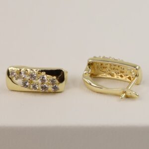 Cercei placati cu aur model CJ673 - dimensiune 1,5 cm