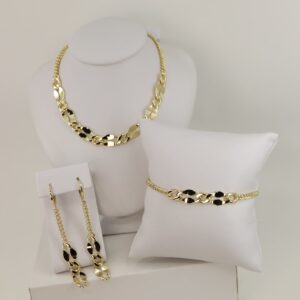 Set cercei+lant+bratara placat cu aur 14K model ST464 -  45/21/6,5