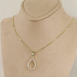 Lant cu pandativ placat cu aur 14K Model LL515 – 60 cm