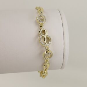 Bratara placata cu aur 14K model BB647 - 19 cm