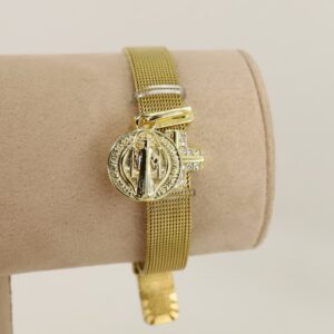 Bratara placata cu aur 14K model BB541  - 21 cm