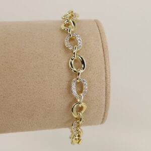 Bratara placata cu aur 14K model BB542 - 19 cm