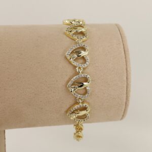 Bratara placata cu aur 14K model BB547 - 19 cm