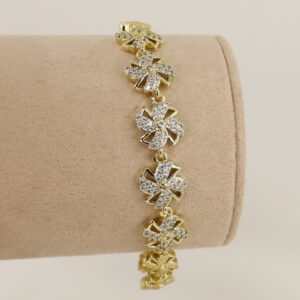 Bratara placata cu aur 14K model BB552 - 19 cm