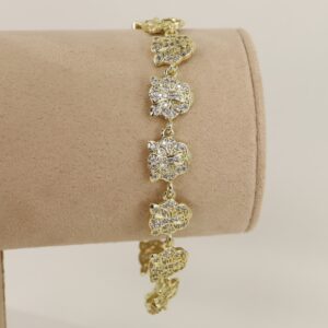 Bratara placata cu aur 14K model BB553 - 21 cm