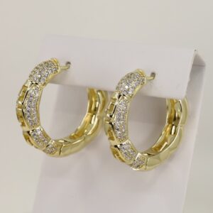 Cercei placati cu aur model CC004 - dimensiune 3 cm