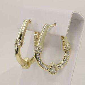 Cercei placati cu aur model CC008 - dimensiune 3 cm