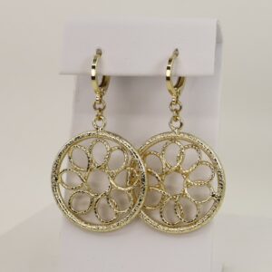 Cercei placati cu aur model CC027 - dimensiune 4 cm