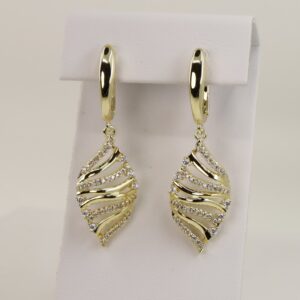 Cercei placati cu aur model CC041 - dimensiune 4,5 cm