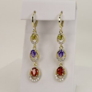 Cercei placati cu aur model CC040 - dimensiune 4,5 cm