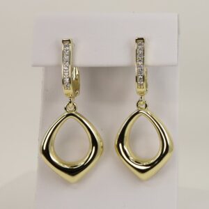 Cercei placati cu aur model CC038 - dimensiune 4 cm