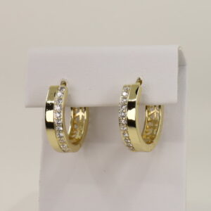 Cercei placati cu aur model CC050 - dimensiune 1 cm