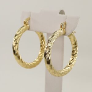 Cercei placati cu aur model CC064 - dimensiune 2,5 cm