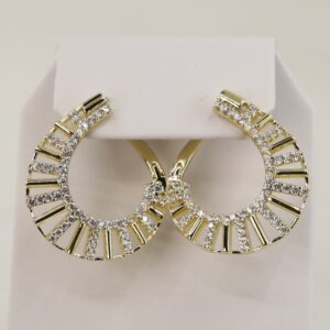 Cercei placati cu aur model CC074 - dimensiune 2,5 cm