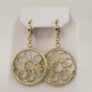 Cercei placati cu aur model CC090 - dimensiune 4 cm