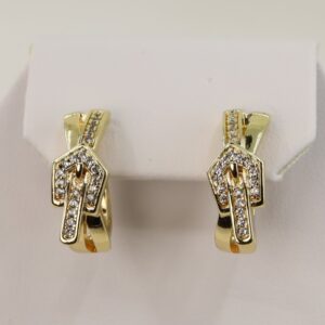 Cercei placati cu aur model CC070 - dimensiune 1,4 cm