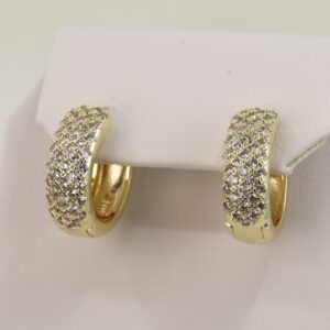 Cercei placati cu aur model CC066 - dimensiune 1,1 cm