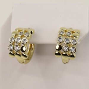 Cercei placati cu aur model CC077 - dimensiune 1,1 cm