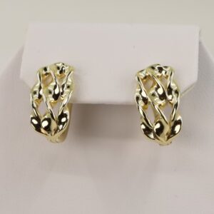 Cercei placati cu aur model CC087 - dimensiune 1,3 cm