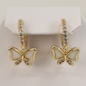 Cercei placati cu aur model CC072 - dimensiune 2,5 cm