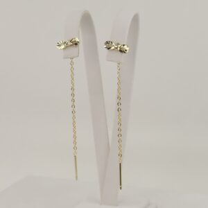 Cercei placati cu aur 14K model EEC102 - 6 cm