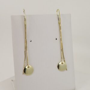 Cercei placati cu aur 14K model EEC099 - 6 cm